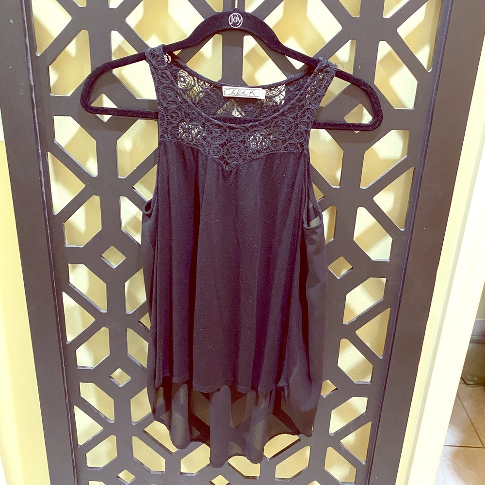 Chloe K, Black Tank: Small